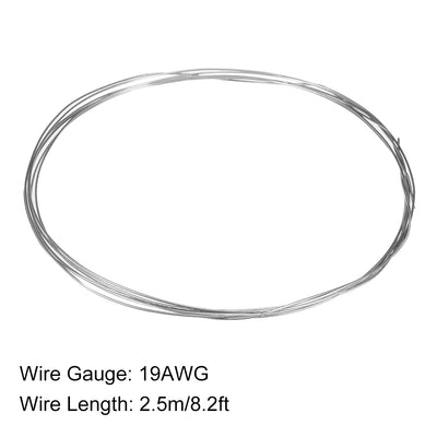 Harfington 0.9mm AWG19 Heating Resistor Wire Nichrome Resistance Wires for Heating Elements 8.2ft.