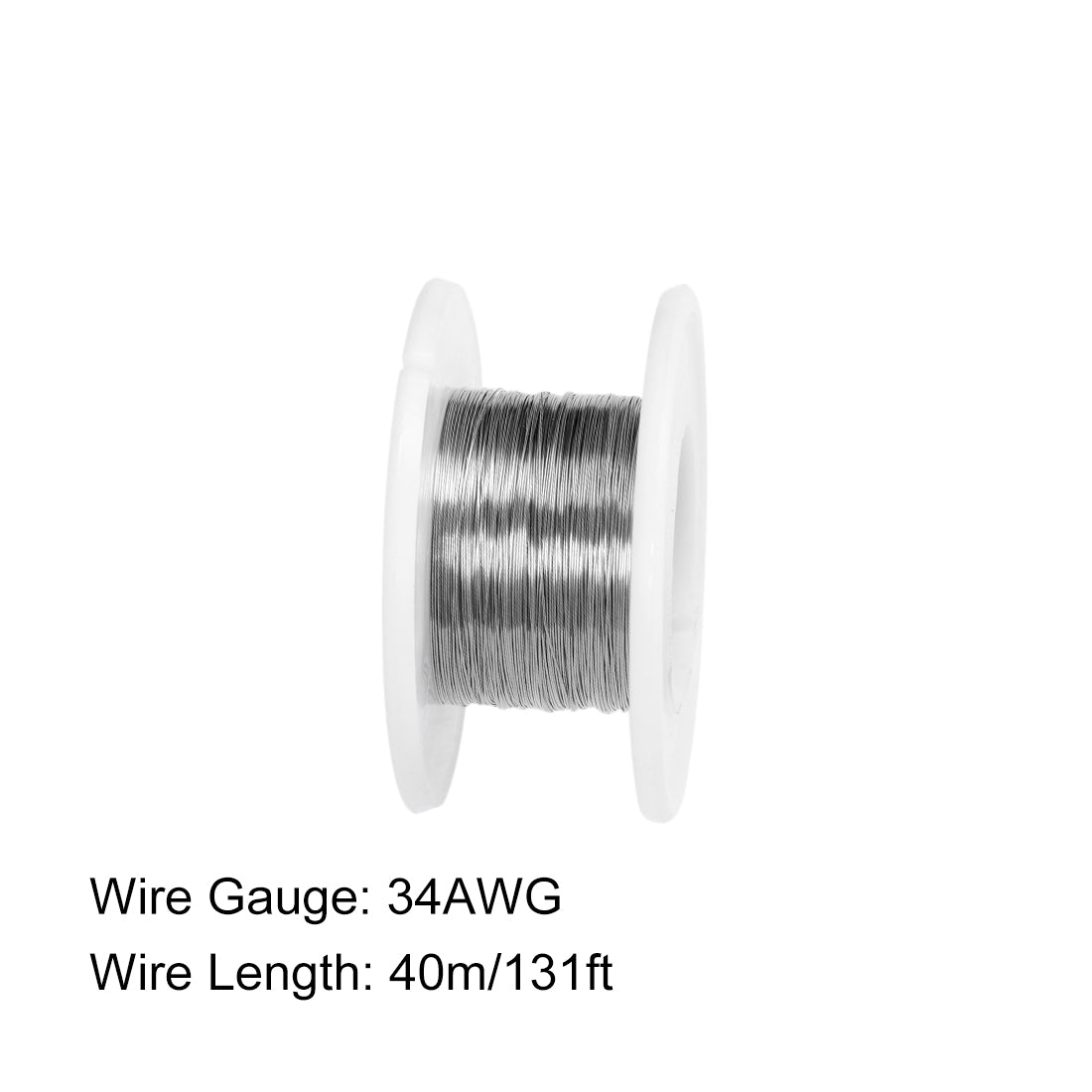 Harfington 0.15mm 34AWG Heating Resistor Wire Nichrome Resistance Wires for Heating Elements 131ft