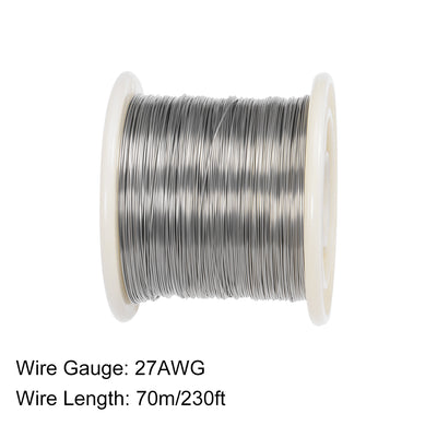 Harfington 0.35mm AWG27 Heating Resistor Wire Nichrome Resistance Wires for Heating Elements 230ft.