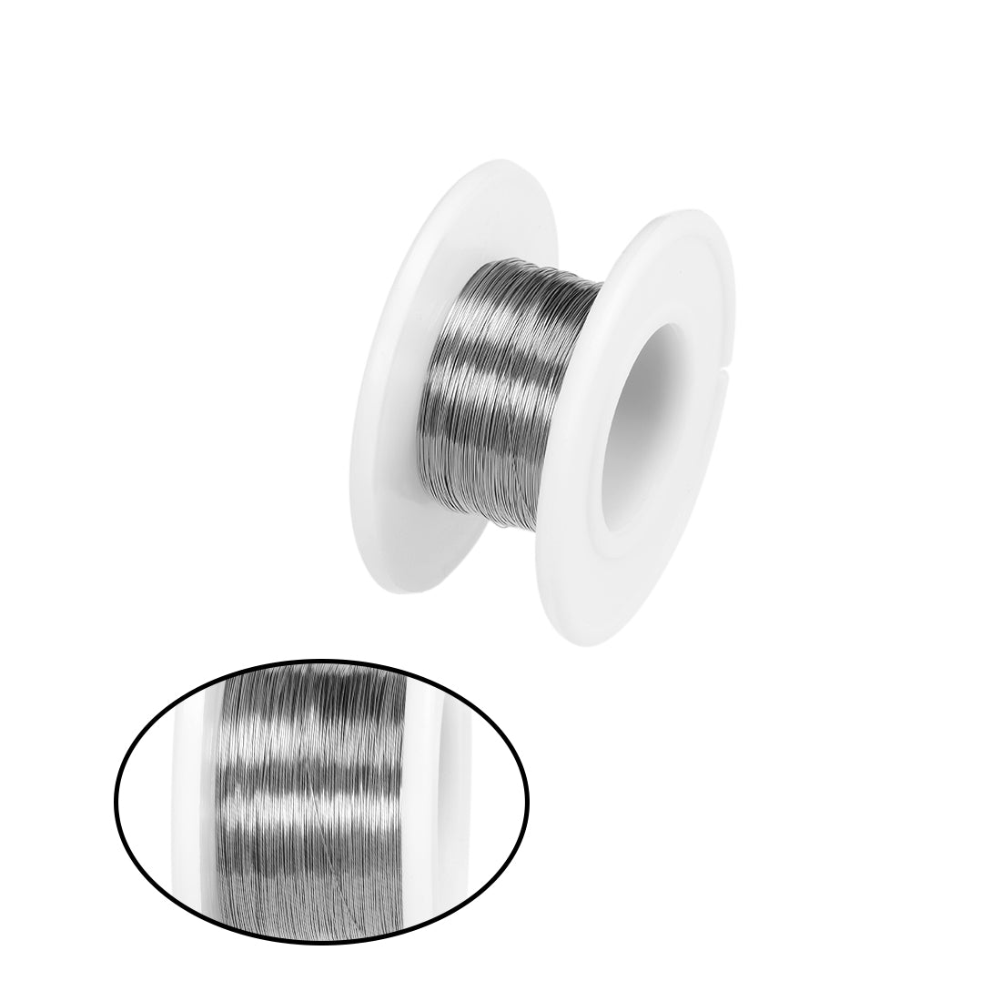 Harfington 0.1mm 38AWG Heating Resistor Wire Nichrome Resistance Wires for Heating Elements 82ft