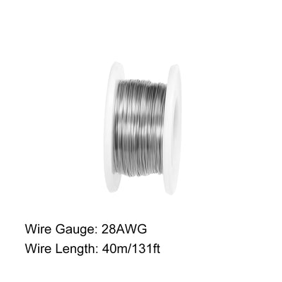 Harfington 0.3mm 28AWG Heating Resistor Wire Nichrome Resistance Wires for Heating Elements 131ft
