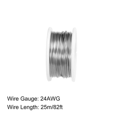 Harfington 0.5mm 24AWG Heating Resistor Wire Nichrome Resistance Wires for Heating Elements 82ft
