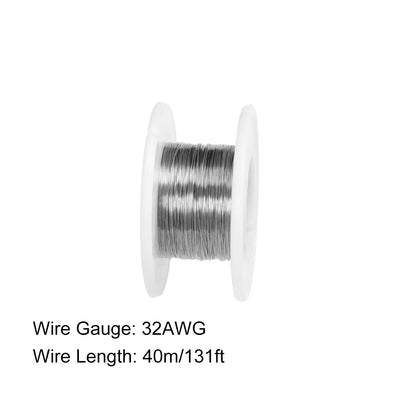 Harfington 0.2mm 32AWG Heating Resistor Wire Nichrome Resistance Wires for Heating Elements 131ft