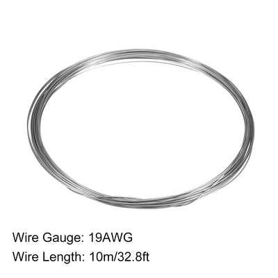 Harfington 0.9mm AWG19 Heating Resistor Wire Nichrome Resistance Wires for Heating Elements 32.8ft.