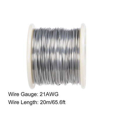 Harfington 0.7mm 21AWG Heating Resistor Wire Nichrome Resistance Wires for Heating Elements 65.6ft 1pcs