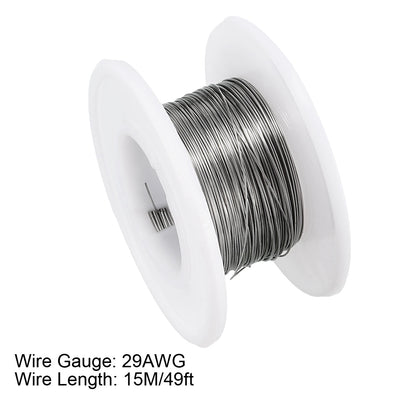 Harfington 0.3mm 29AWG Superfine Heating Wire FeCrAl Resistor Wire for Heating Elements 49ft Long