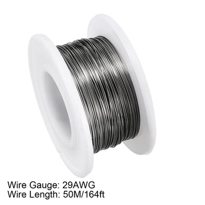 Harfington 0.3mm 29AWG Superfine Heating Wire FeCrAl Resistor Wire for Heating Elements 164ft Long