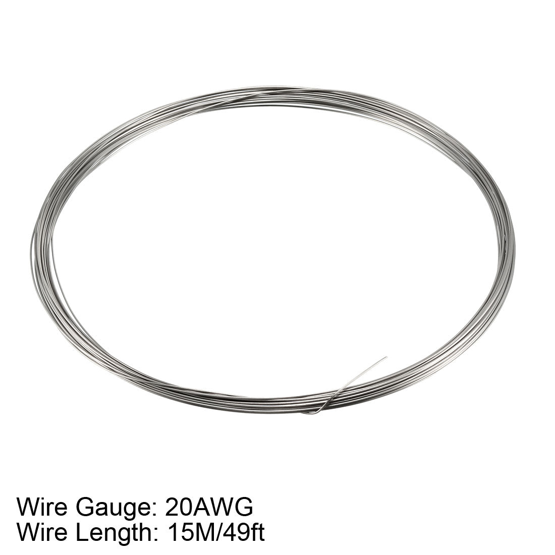 Harfington 0.8mm 20AWG Superfine Heating Wire FeCrAl Resistor Wire for Heating Elements 49ft Long