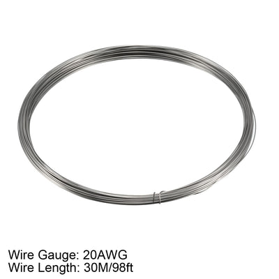 Harfington 0.8mm 20AWG Superfine Heating Wire FeCrAl Resistor Wire for Heating Elements 98ft Long