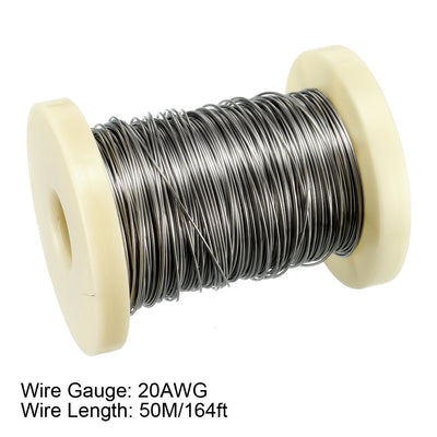 Harfington 0.8mm 20AWG Superfine Heating Wire FeCrAl Resistor Wire for Heating Elements 164ft Long