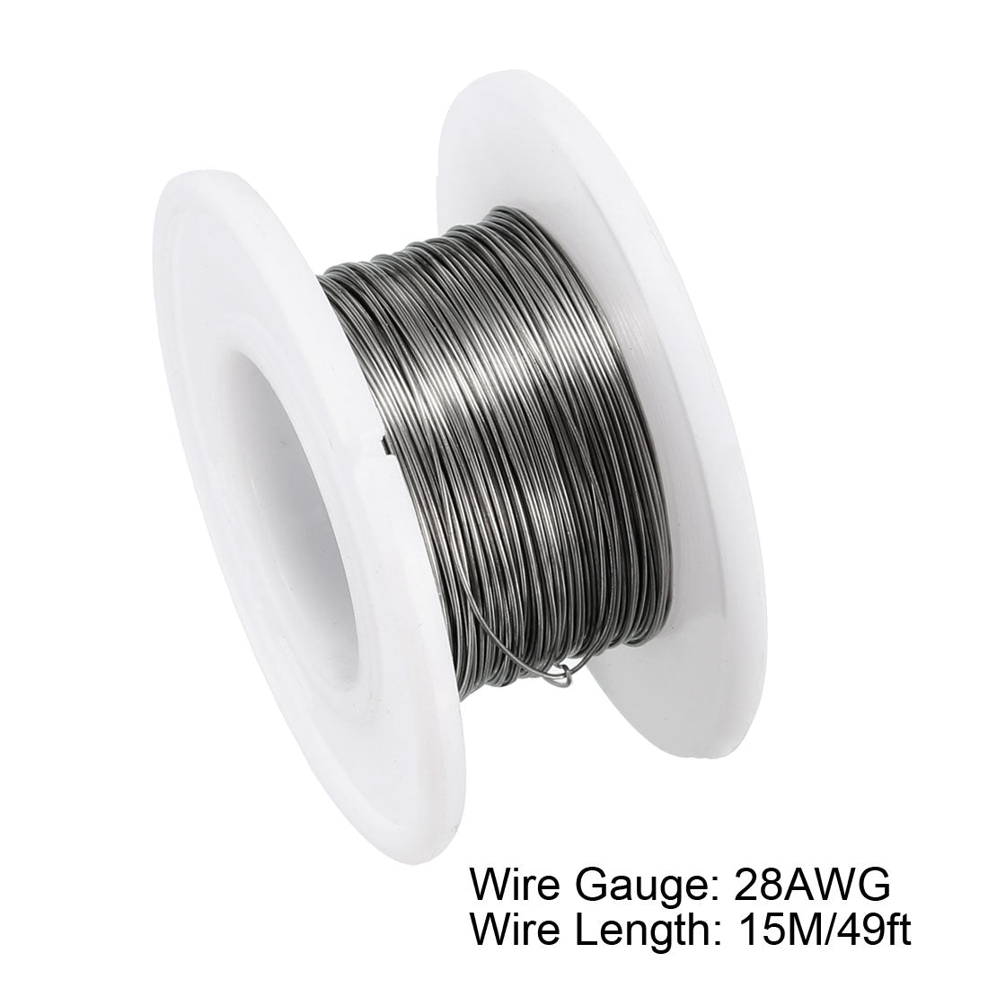 Harfington 0.32mm 28AWG Superfine Heating Wire FeCrAl Resistor Wire for Heating Elements 49ft Long