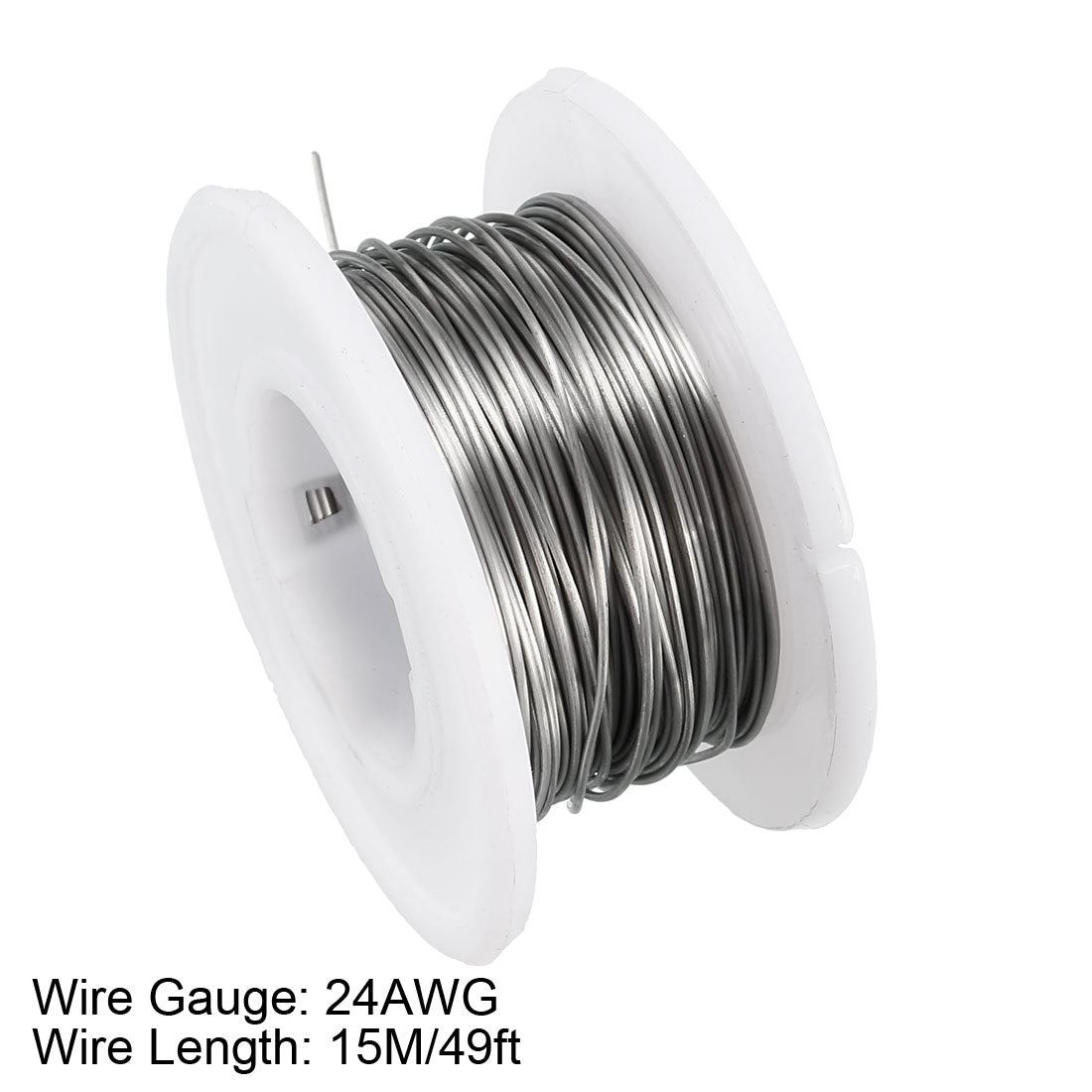 Harfington 0.5mm 24AWG Superfine Heating Wire FeCrAl Resistor Wire for Heating Elements 49ft Long