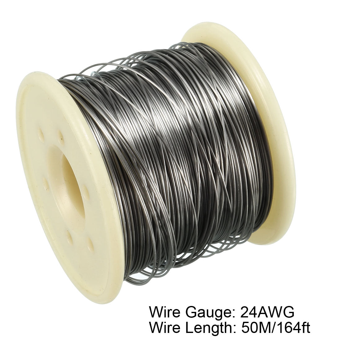 Harfington 0.5mm 24AWG Superfine Heating Wire FeCrAl Resistor Wire for Heating Elements 164ft Long
