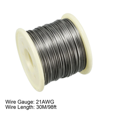 Harfington 0.7mm 21AWG Superfine Heating Wire FeCrAl Resistor Wire for Heating Elements 98ft Long