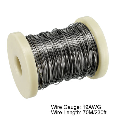 Harfington 0.9mm 19AWG Superfine Heating Wire FeCrAl Resistor Wire for Heating Elements 230ft Long