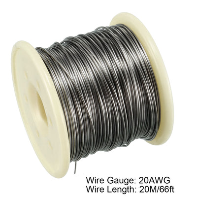 Harfington 0.8mm 20AWG Superfine Heating Wire FeCrAl Resistor Wire for Heating Elements 66ft Long