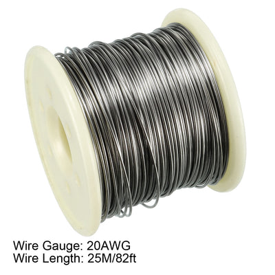 Harfington 0.8mm 20AWG Superfine Heating Wire FeCrAl Resistor Wire for Heating Elements 82ft Long