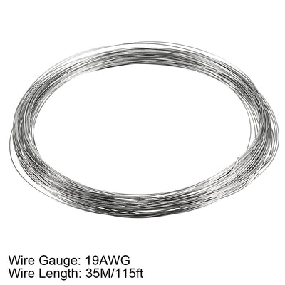 Harfington 0.9mm 19AWG Superfine Heating Wire FeCrAl Resistor Wire for Heating Elements 115ft Long