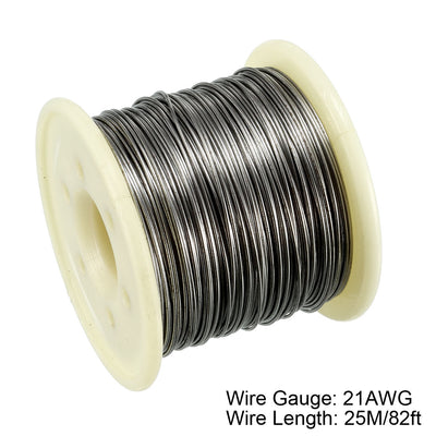 Harfington 0.7mm 21AWG Superfine Heating Wire FeCrAl Resistor Wire for Heating Elements 82ft Long