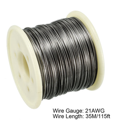 Harfington 0.7mm 21AWG Superfine Heating Wire FeCrAl Resistor Wire for Heating Elements 115ft Long