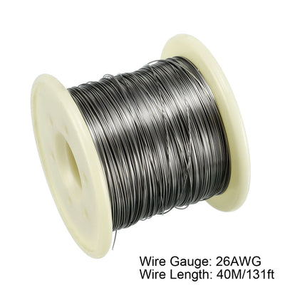 Harfington 0.4mm 26AWG Superfine Heating Wire FeCrAl Resistor Wire for Heating Elements 131ft Long