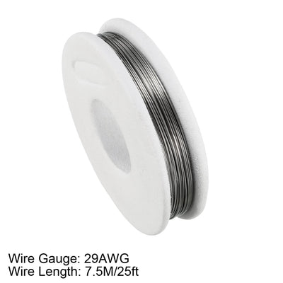 Harfington 0.3mm 29AWG Superfine Heating Wire FeCrAl Resistor Wire for Heating Elements 25ft Long