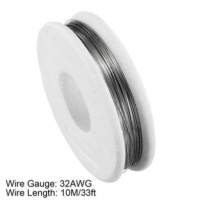 Harfington 0.2mm 32AWG Superfine Heating Wire FeCrAl Resistor Wire for Heating Elements 33ft Long