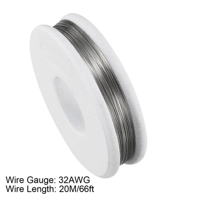 Harfington 0.2mm 32AWG Superfine Heating Wire FeCrAl Resistor Wire for Heating Elements 66ft Long