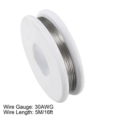 Harfington 0.25mm 30AWG Superfine Heating Wire FeCrAl Resistor Wire for Heating Elements 16ft Long