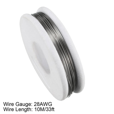 Harfington 0.32mm 28AWG Superfine Heating Wire FeCrAl Resistor Wire for Heating Elements 33ft Long