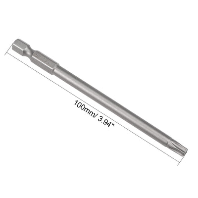 Harfington 10pcs 1/4 Inch Hex Shank T6-T40 Torx Head Screw Driver Bit Set Security Tamper Proof Star 6 Point Screwdriver Kit Tools