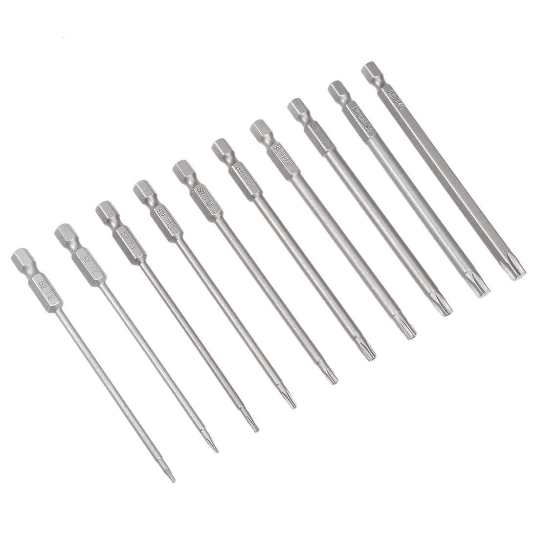 Harfington 10pcs 1/4 Inch Hex Shank T6-T40 Torx Head Screw Driver Bit Set Security Tamper Proof Star 6 Point Screwdriver Kit Tools