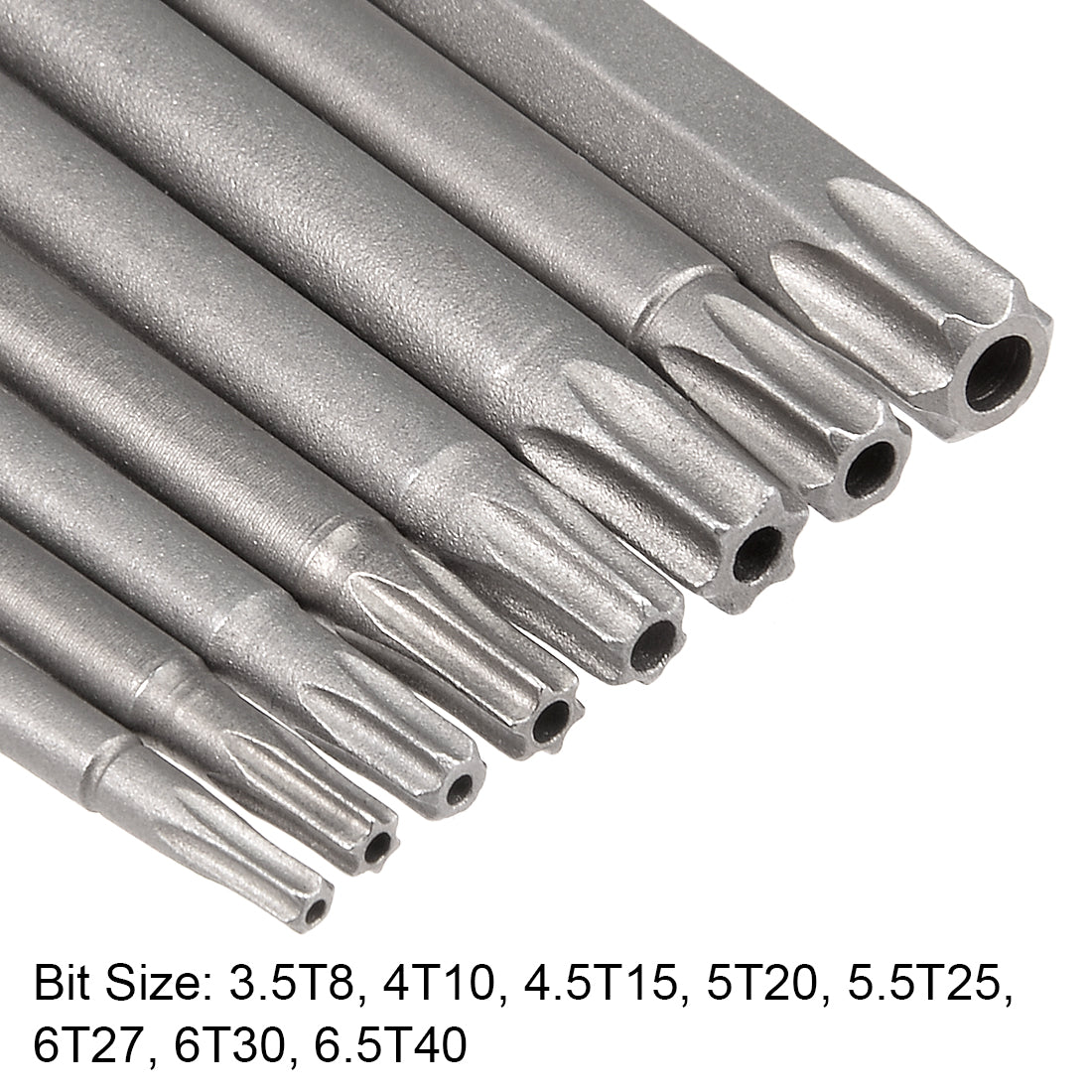 Harfington 8pcs 1/4 Inch Hex Shank T8-T40 Torx Head Screw Driver Bit Set Security Tamper Proof Star 6 Point Screwdriver Kit Tools