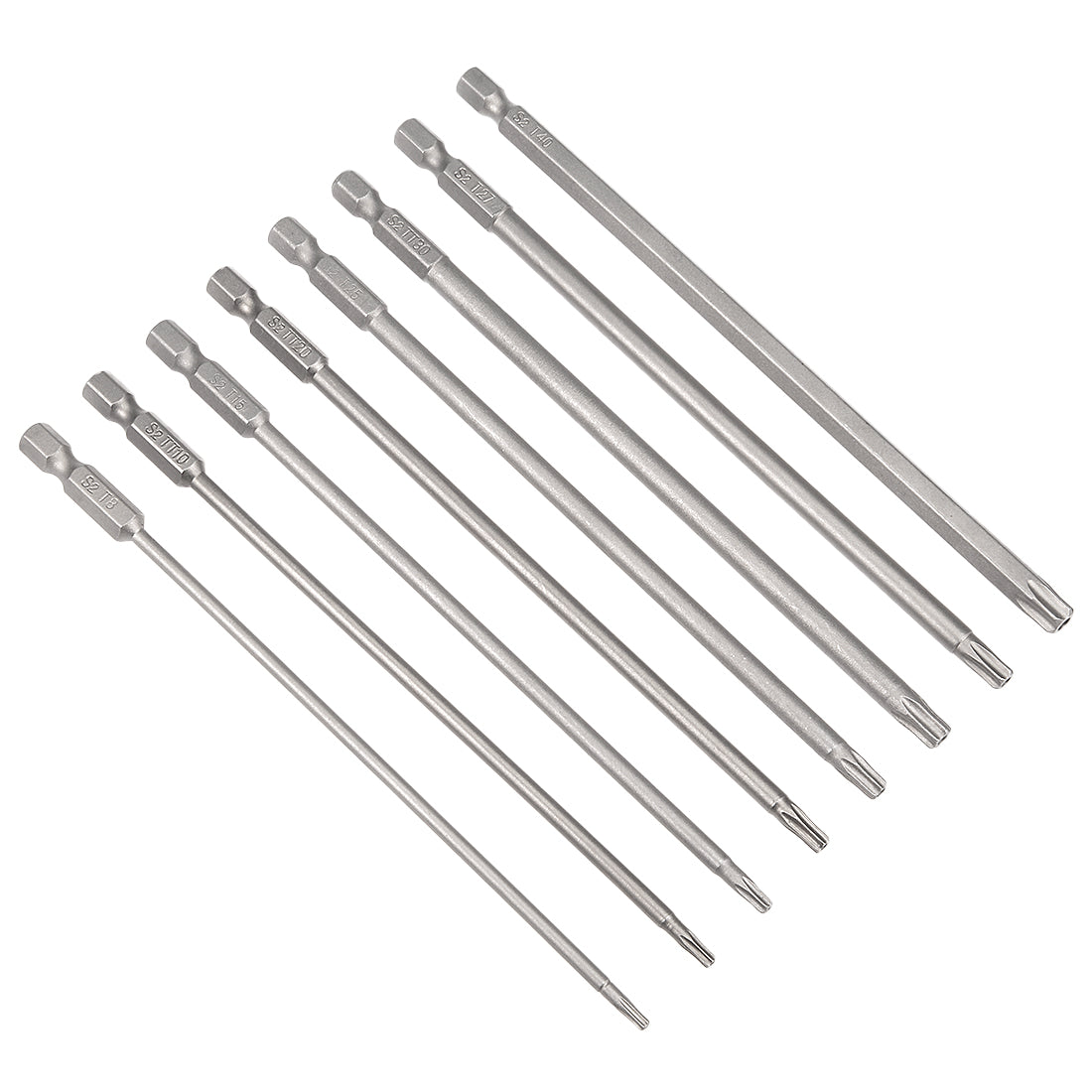 Harfington 8pcs 1/4 Inch Hex Shank T8-T40 Torx Head Screw Driver Bit Set Security Tamper Proof Star 6 Point Screwdriver Kit Tools