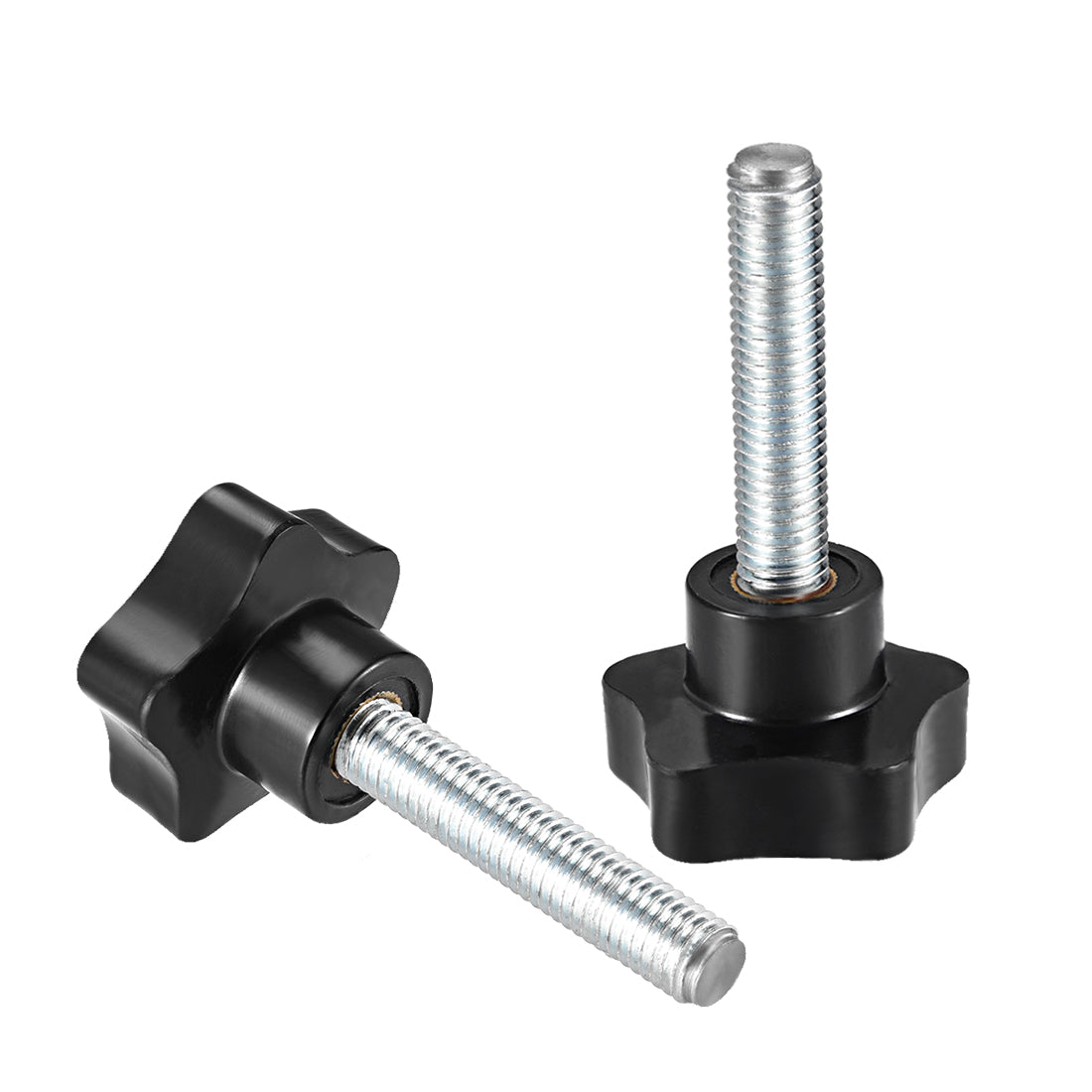 Harfington Star Knobs Grips Male Thread  Steel Zinc Stud Black Placement PP