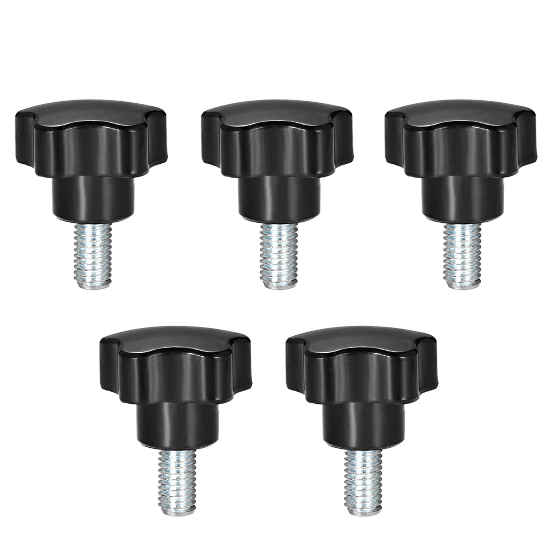 Harfington 5 Pcs Star Knobs Grip Male Thread  Steel Zinc Stud Replacement PP