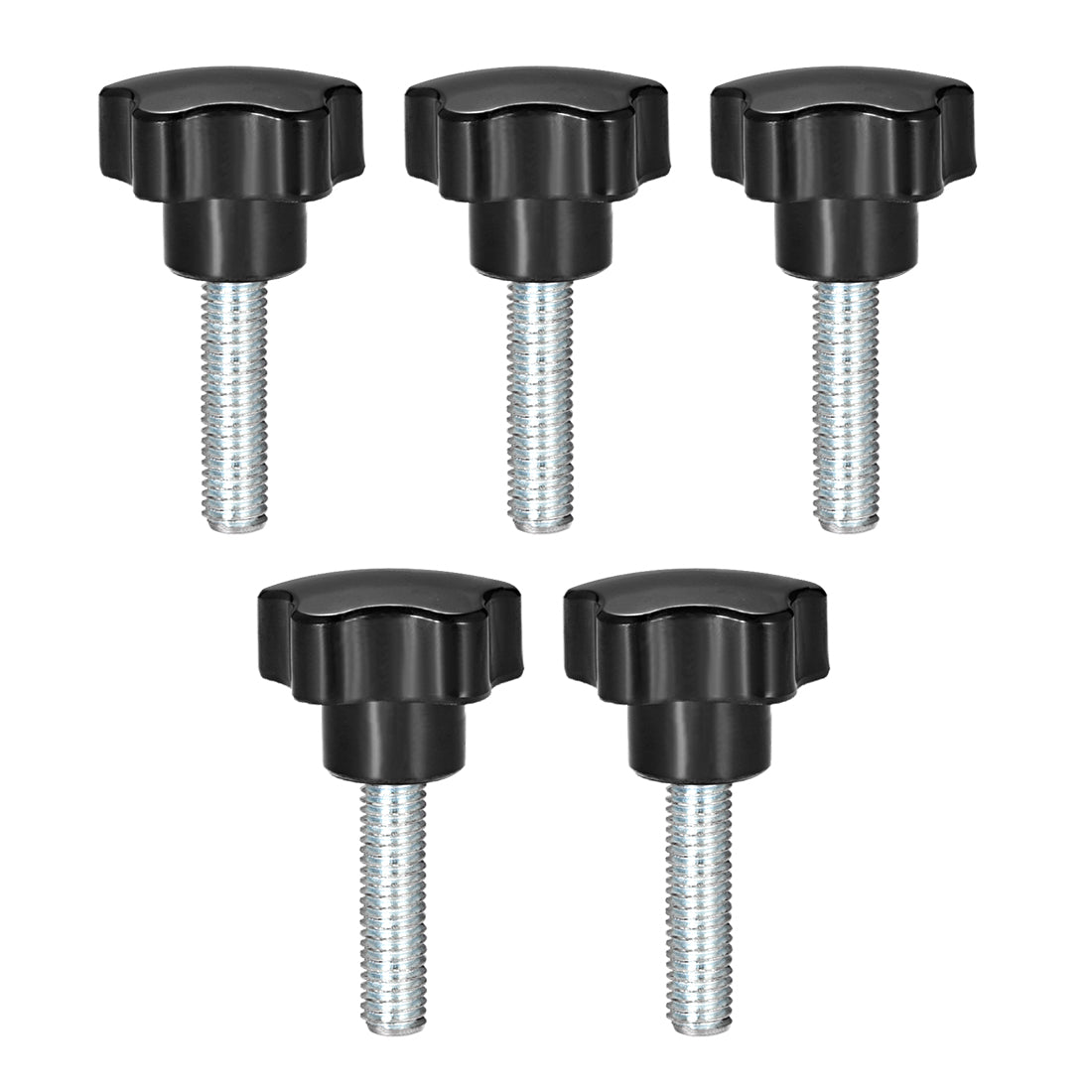 Harfington 5 Pcs Star Knobs Grip Male Thread  Steel Zinc Stud Replacement PP