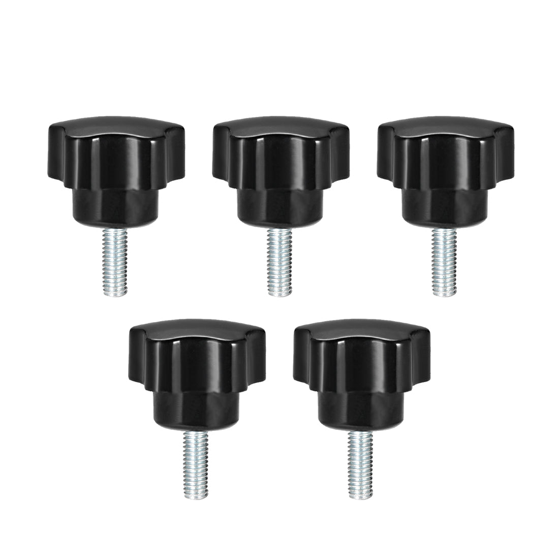 Harfington 5 Pcs Star Knobs Grip Male Thread  Steel Zinc Stud Replacement PP