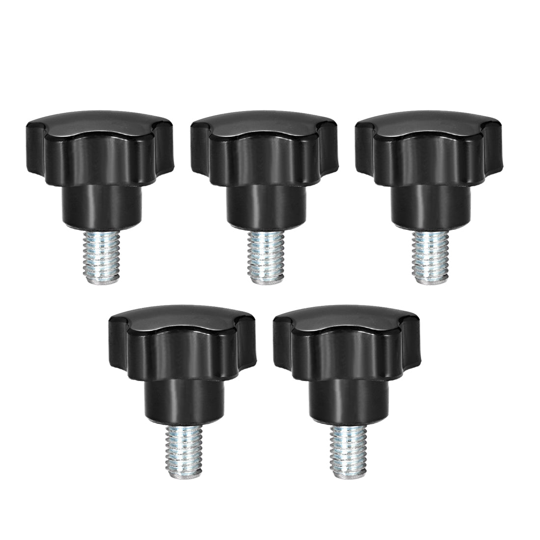 Harfington 5 Pcs Star Knobs Grip Male Thread  Steel Zinc Stud Replacement PP