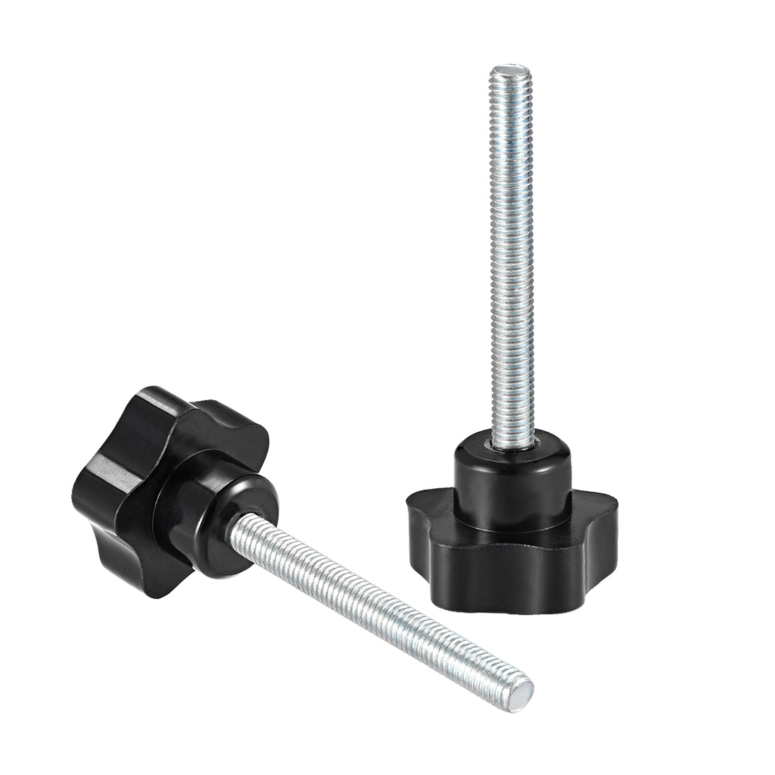Harfington Star Knobs Grips Male Thread  Steel Zinc Stud Black Placement PP