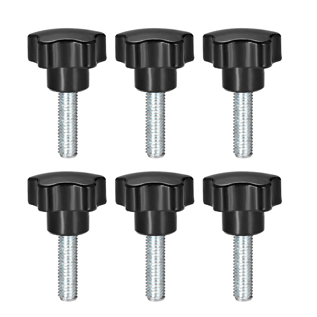 Harfington 6 Pcs Star Knob Grips Male Thread  Steel Zinc Stud Replacement PP
