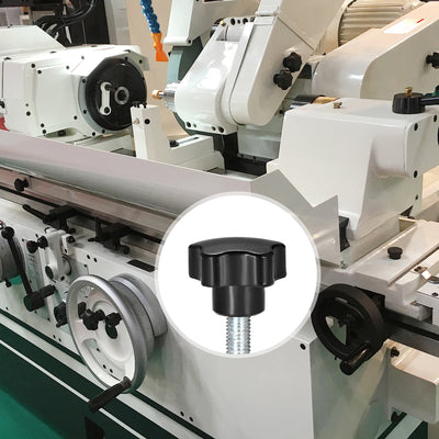 Harfington 3 Pcs Star Knobs Grips M6 x 20mm Male Thread  Steel Zinc Stud Replacement PP