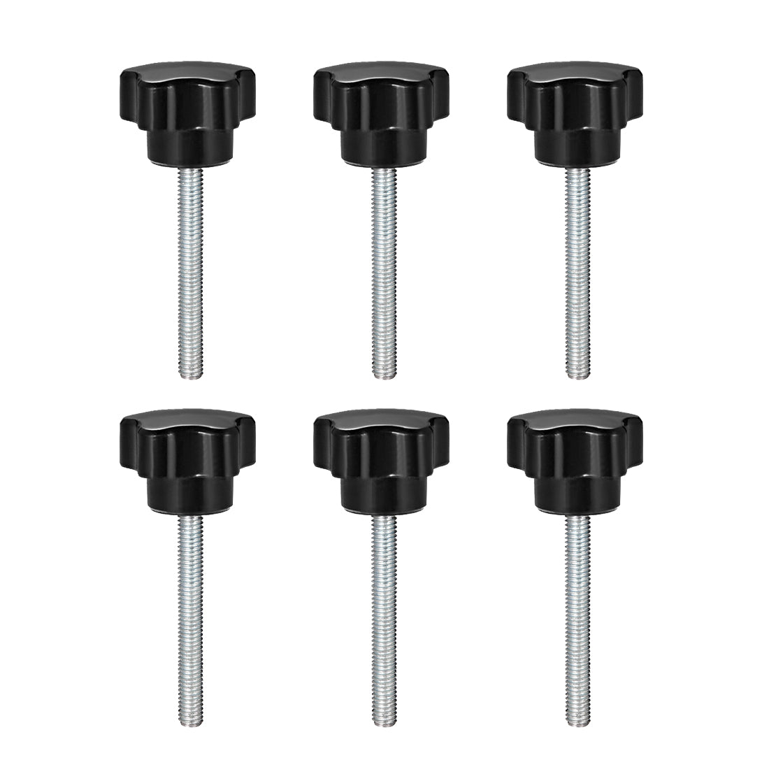 Harfington 6 Pcs Star Knob Grips Male Thread  Steel Zinc Stud Replacement PP