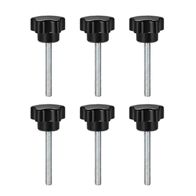 Harfington 6 Pcs Star Knob Grips Male Thread  Steel Zinc Stud Replacement PP