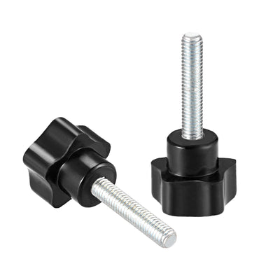 Harfington 5 Pcs Star Knobs Grip Male Thread  Steel Zinc Stud Replacement PP