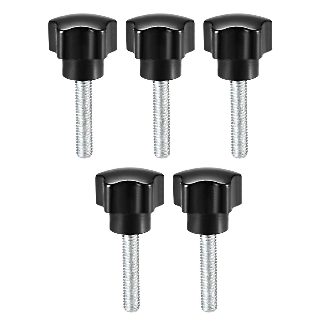 Harfington 5 Pcs Star Knobs Grip Male Thread  Steel Zinc Stud Replacement PP