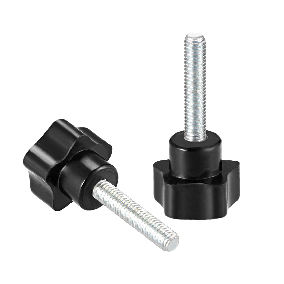 Harfington 6 Pcs Star Knob Grips Male Thread  Steel Zinc Stud Replacement PP