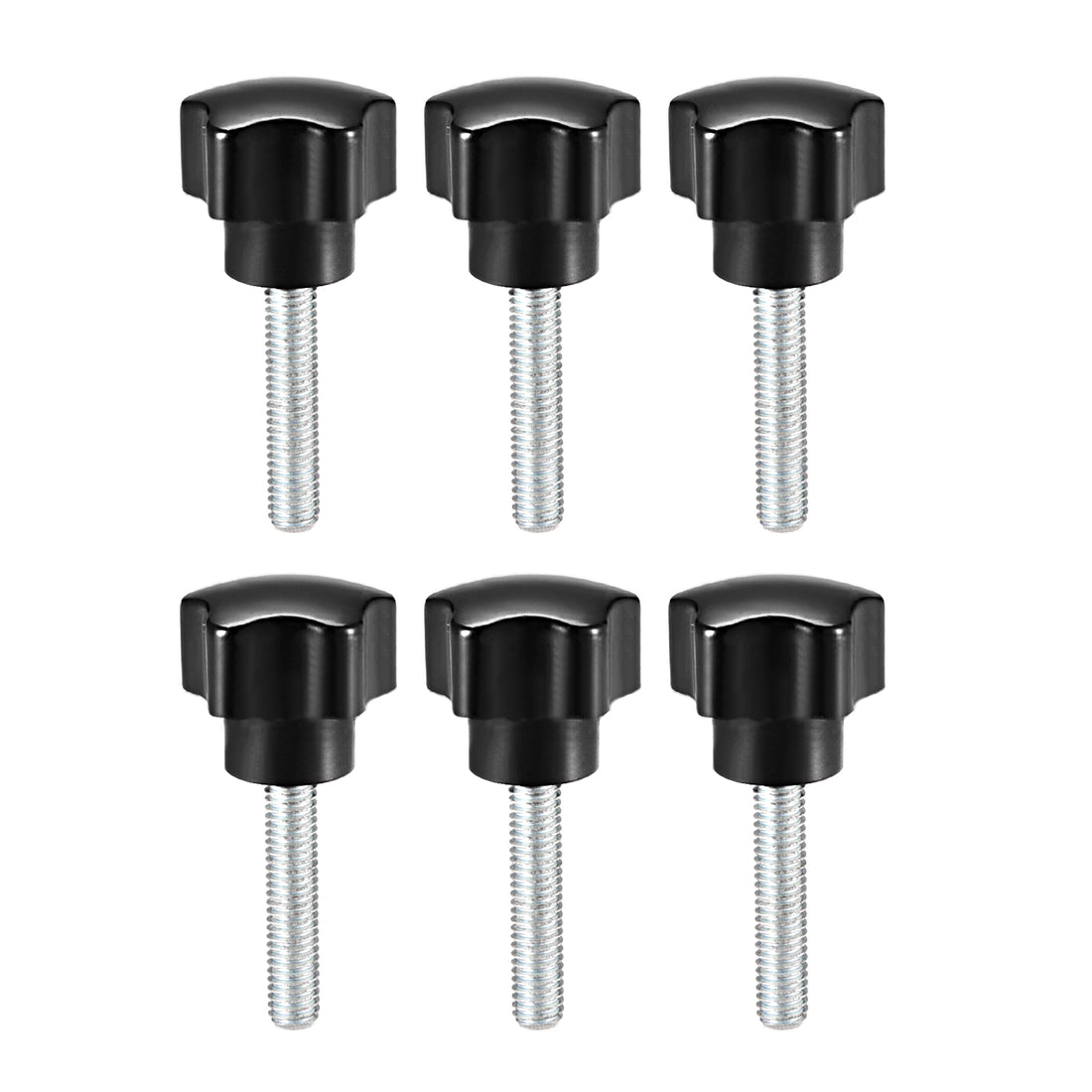 Harfington 6 Pcs Star Knob Grips Male Thread  Steel Zinc Stud Replacement PP