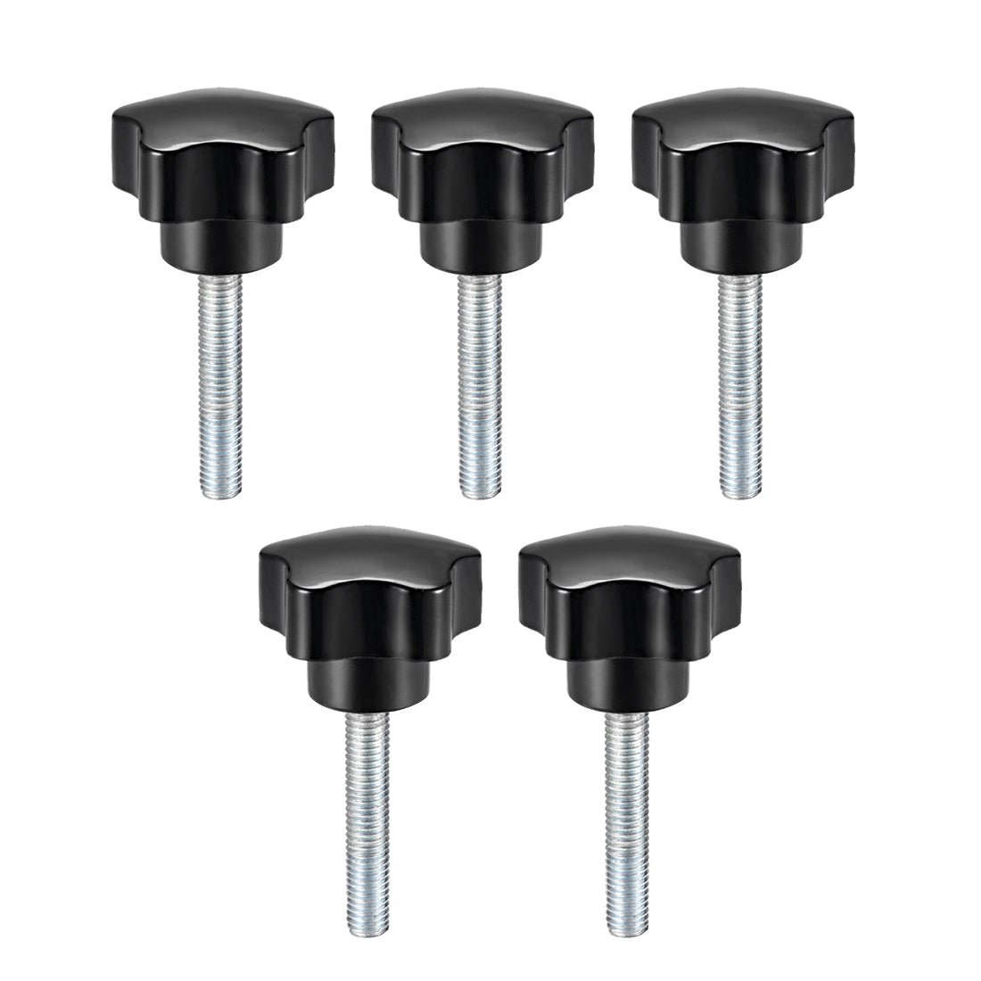 Harfington 5 Pcs Star Knobs Grip Male Thread  Steel Zinc Stud Replacement PP
