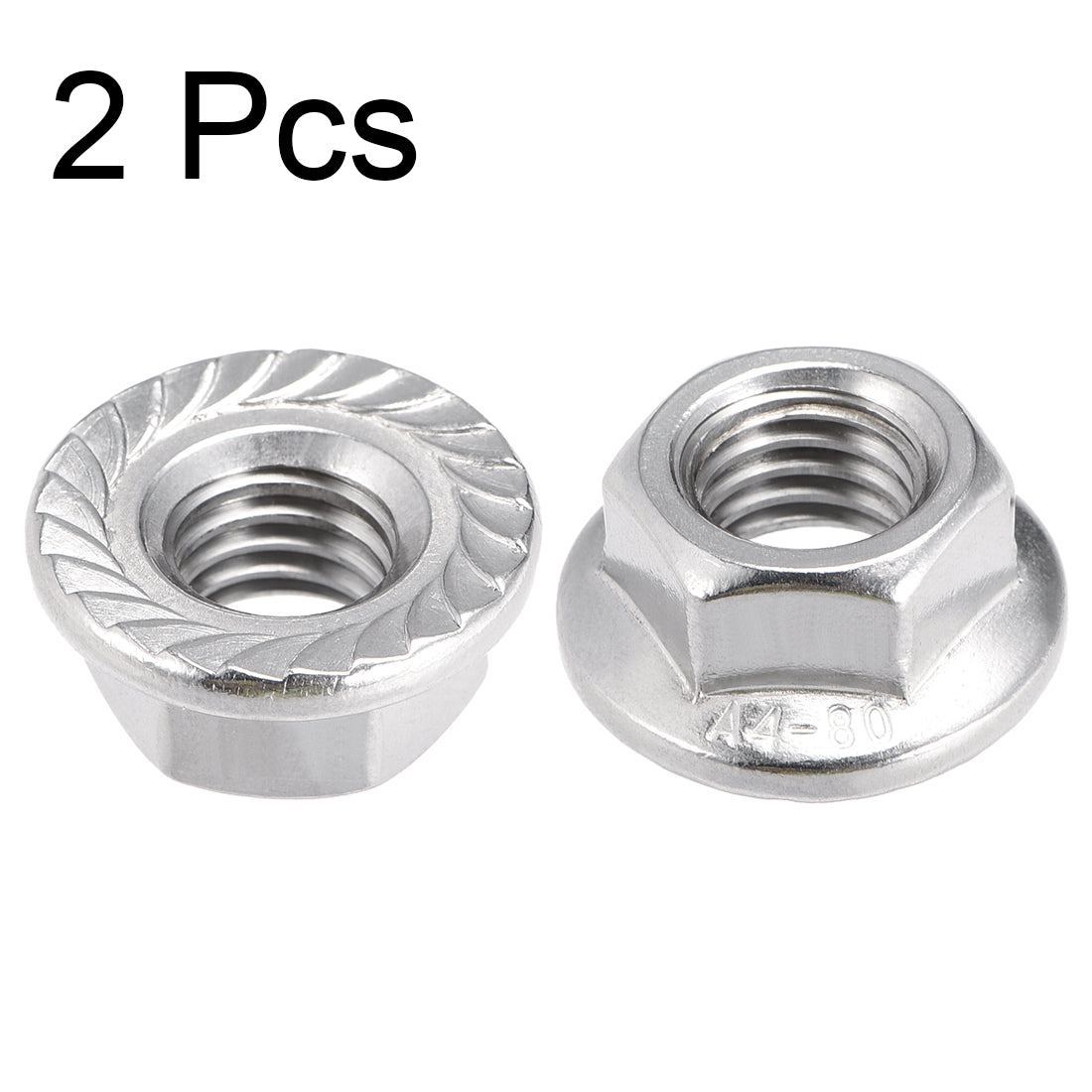 Harfington 316 Stainless Steel Silver Tone Hex Flange Nut